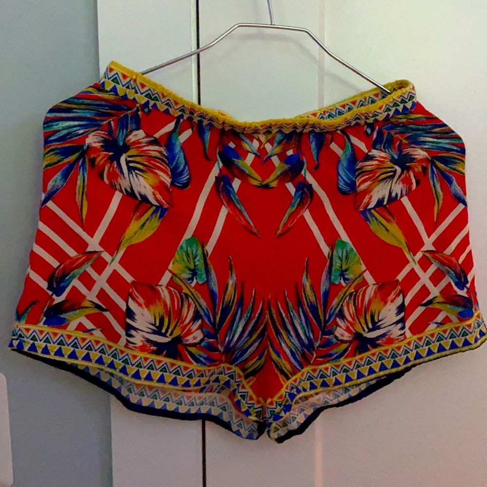 Flying Tomato tropical print shorts (S)